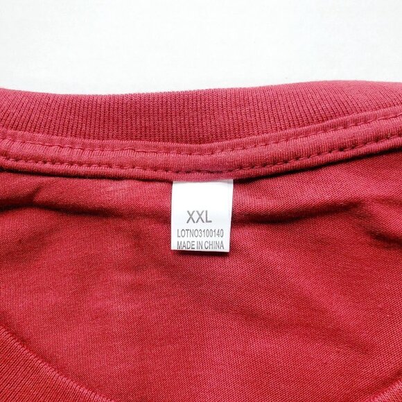 CASUAL Red crew neck Printed Tee Shirts Tops - Picture 4 of 5